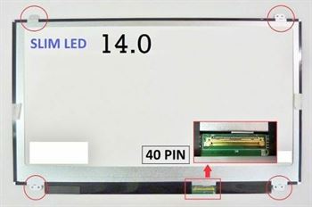 Laptop Screen LED 14 inch Ultra Slim 40 pin 
